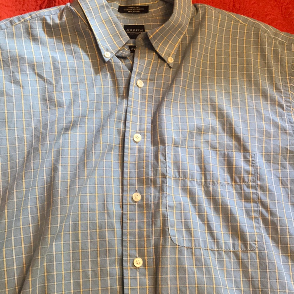 Arrow short sleeve button up men’s 16-16.5 shirt